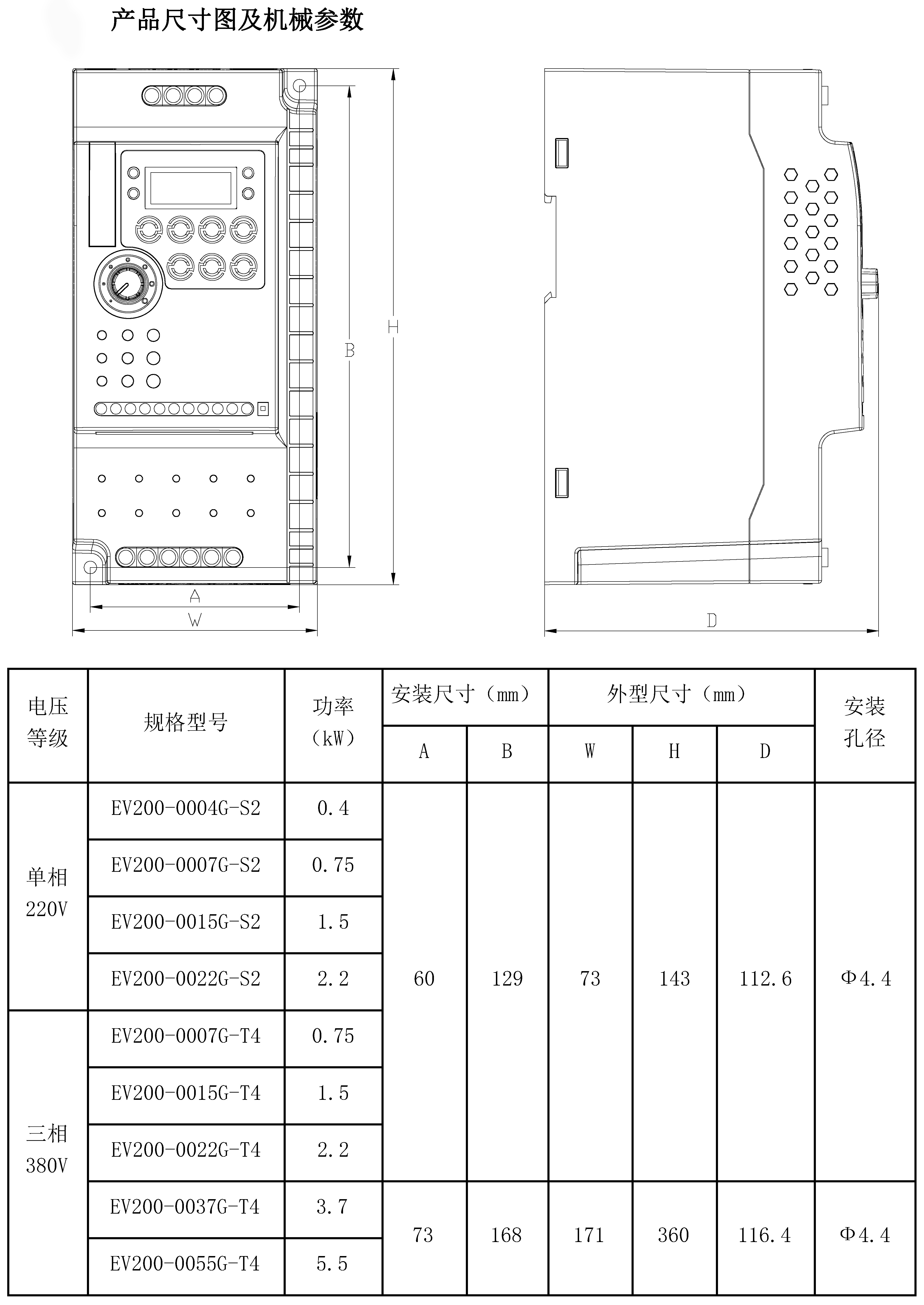 EV200系列高性能小型变频器尺寸图及机械参数.jpg